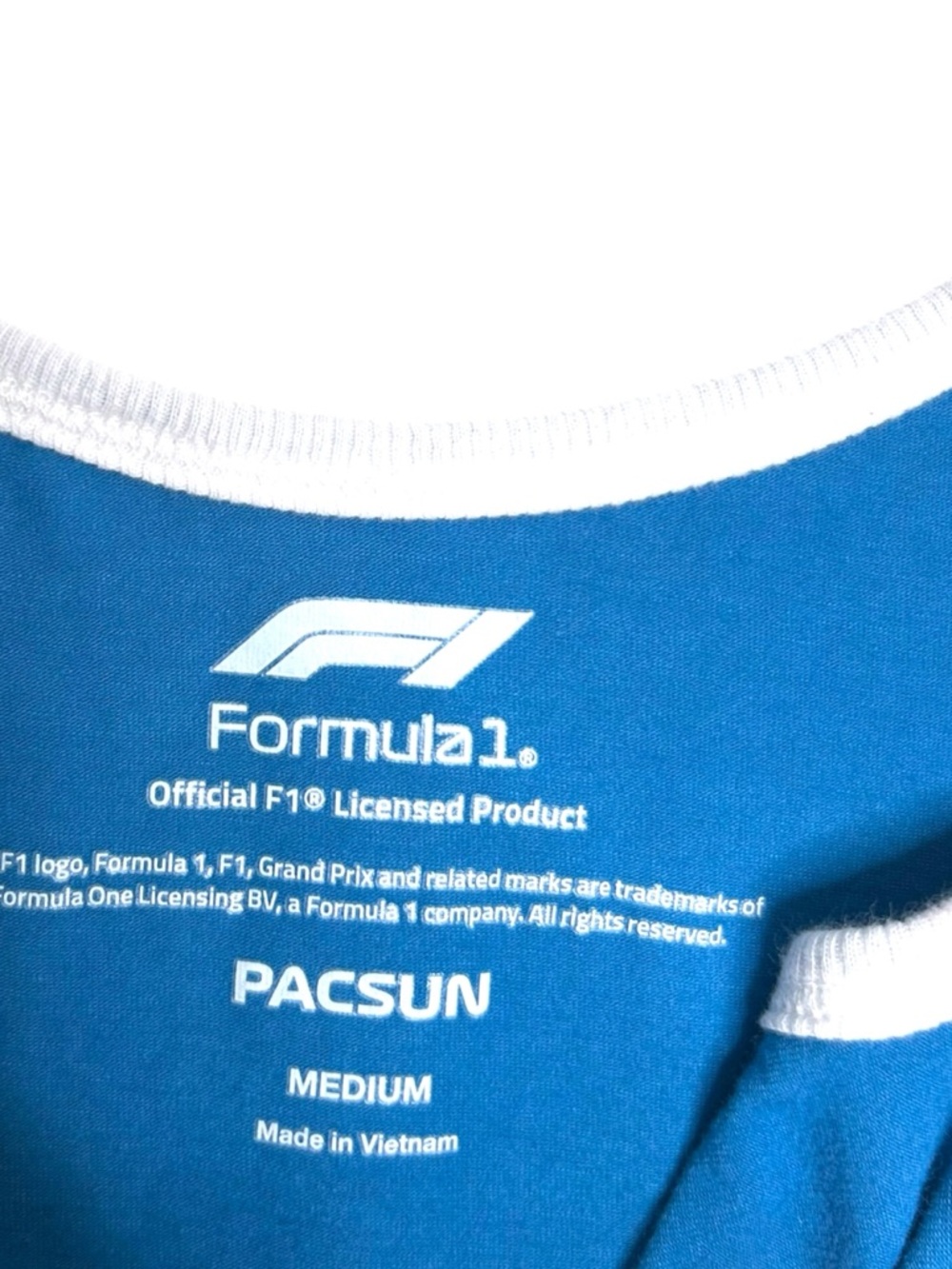 Formula 1 x PacSun Miami High Neck Tank Top in Blue Size Medium - Picture 6 of 8